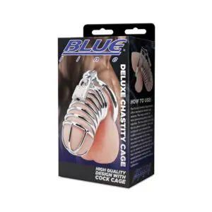 Chastity cage packaging with product image