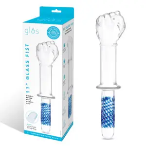 Clear and blue glass novelty item