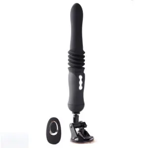 Ergonomic massager with suction base and remote
