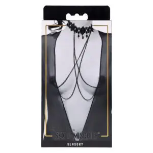 Decorative body chain with choker display