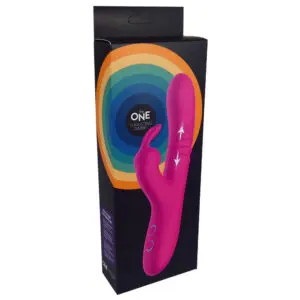 Vibrator box with rainbow design