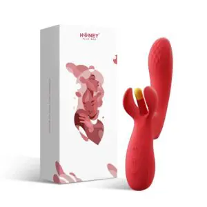 Vibrator beside illustrated box