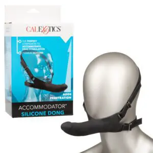 Black silicone wearable dong