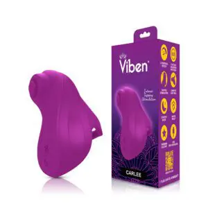 Purple intimate massager and packaging