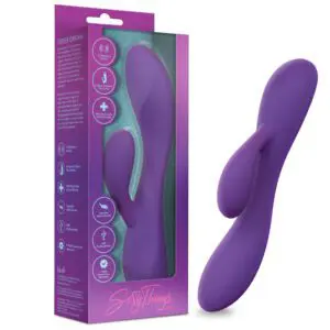Purple personal massager in box