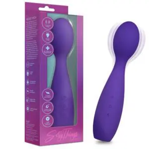 Purple personal massager with packaging