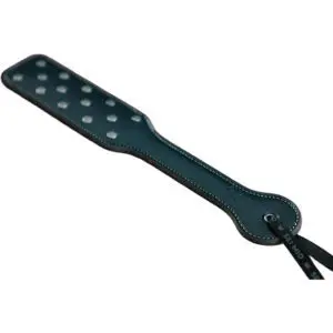 Black leather paddle with holes