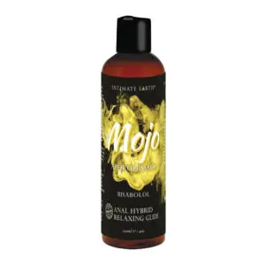 Mojo relaxing glide bottle with yellow label