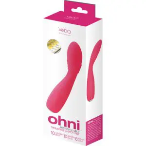 Pink vibrator in branded packaging