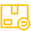Package box with return arrow icon